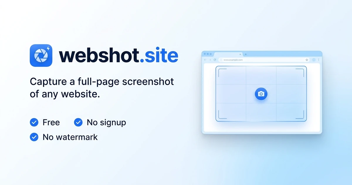 Webshot.site | Website Screenshot Tools - Product Image