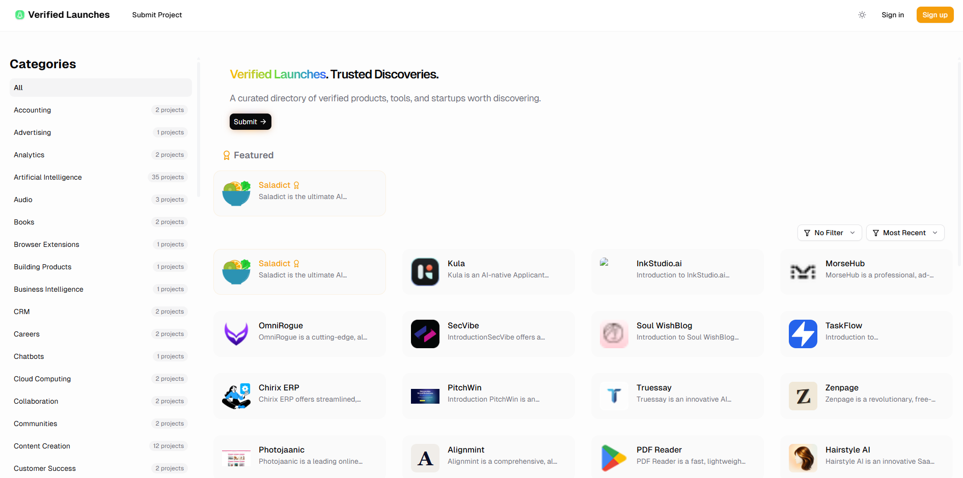 Verified Launches - Product Image