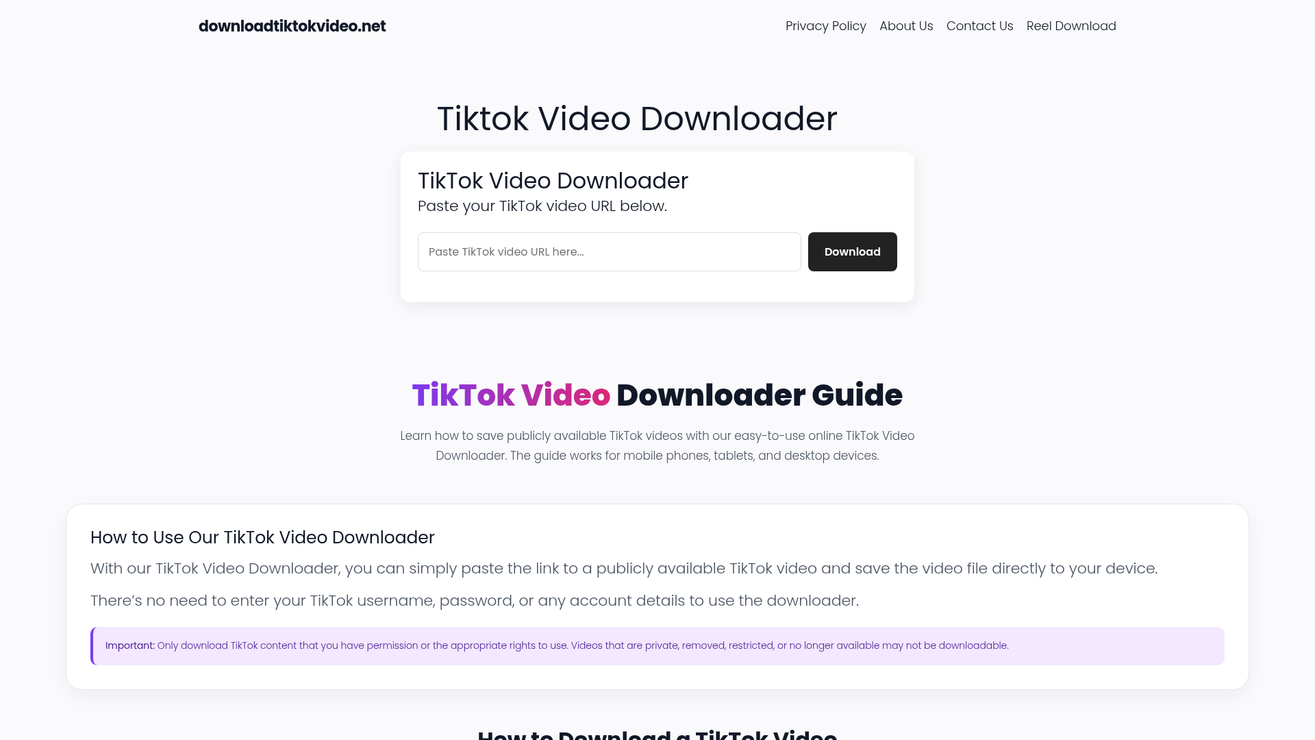 TikTok Video Downloader - Product Image