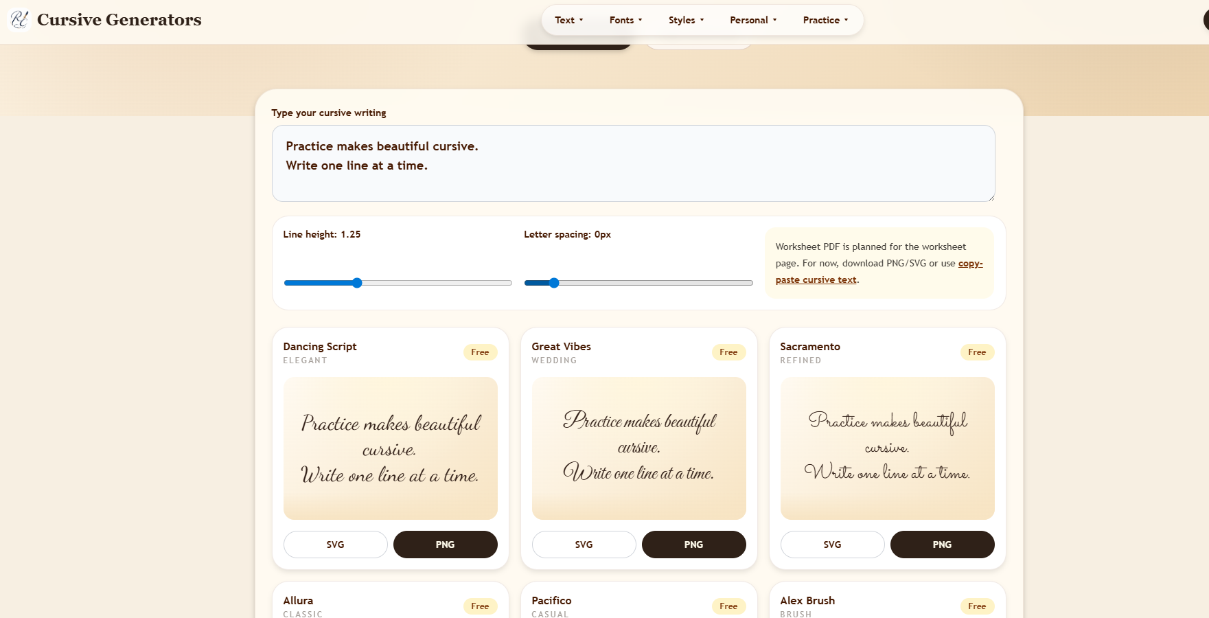 Cursive Generator - Product Image