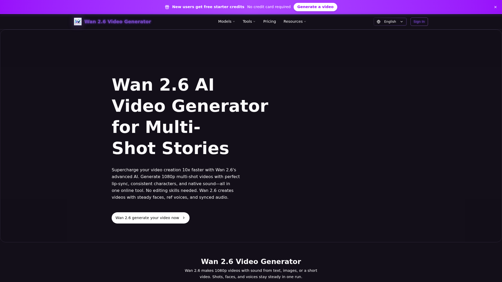 Wan 2.6 Video Generator logo