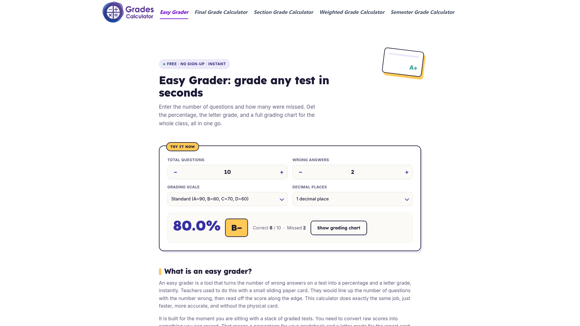 Easy Grader - Product Image