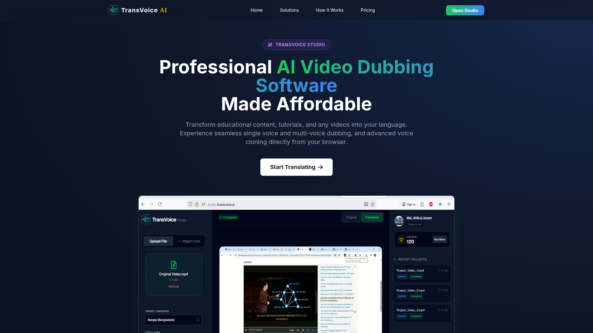 TransVoice Studio - Video File Dubbing SaaS logo