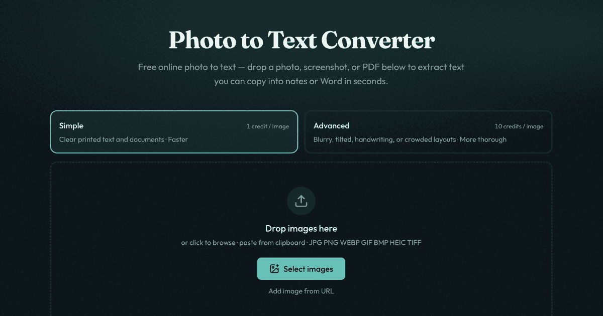 Photo to Text - Product Image