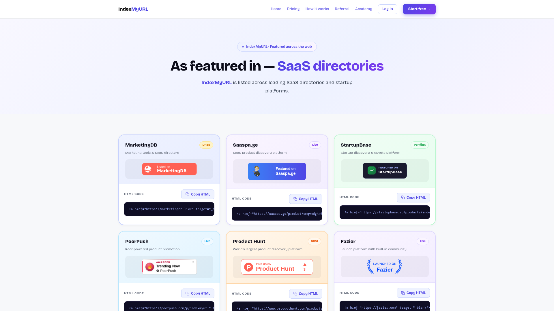 IndexMyURL - Product Image