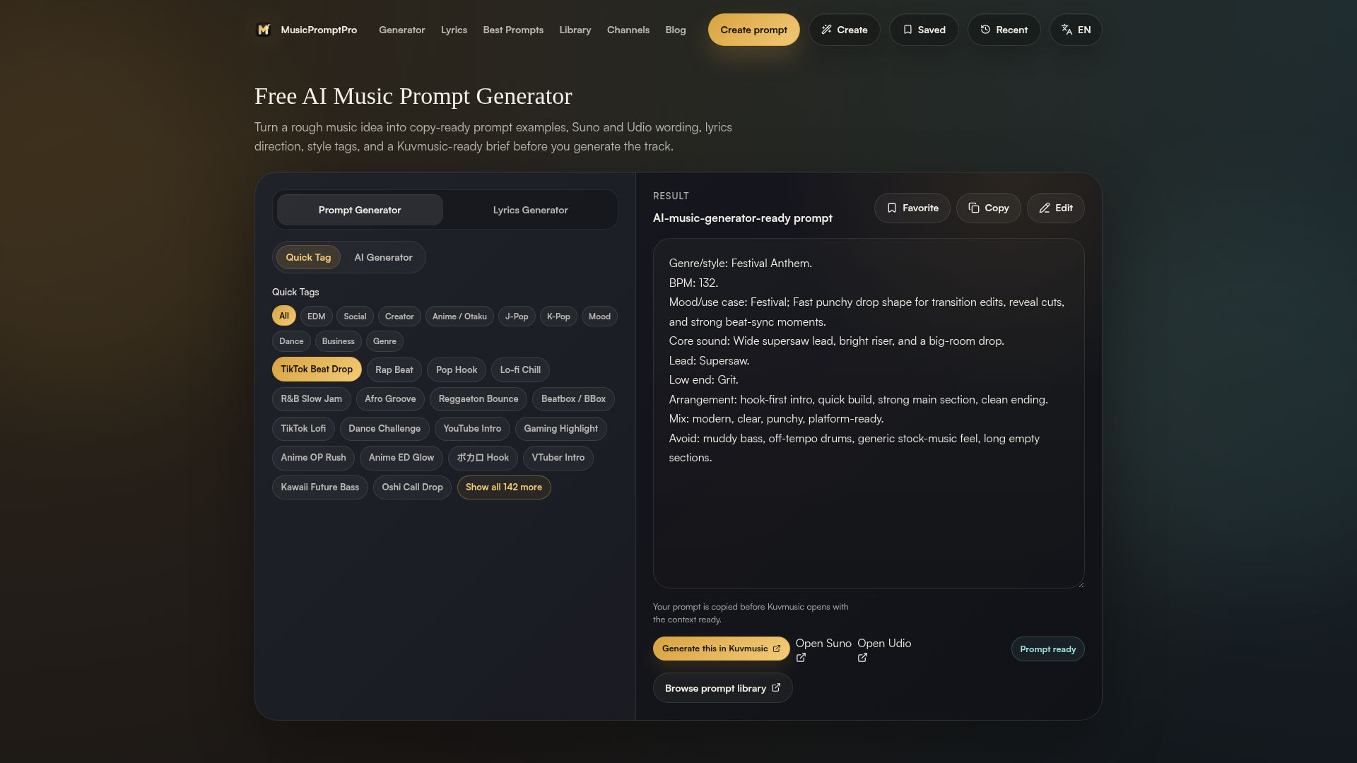 MusicPromptPro - Product Image