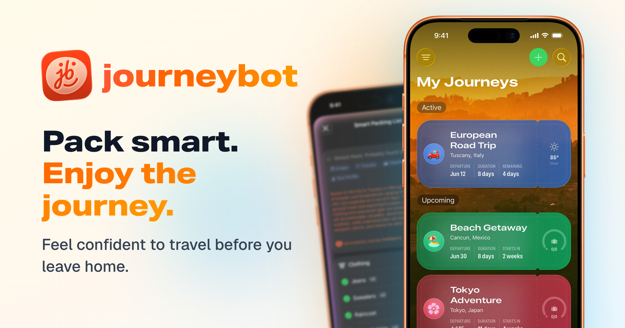journeybot - ai-powered packing lists - Product Image