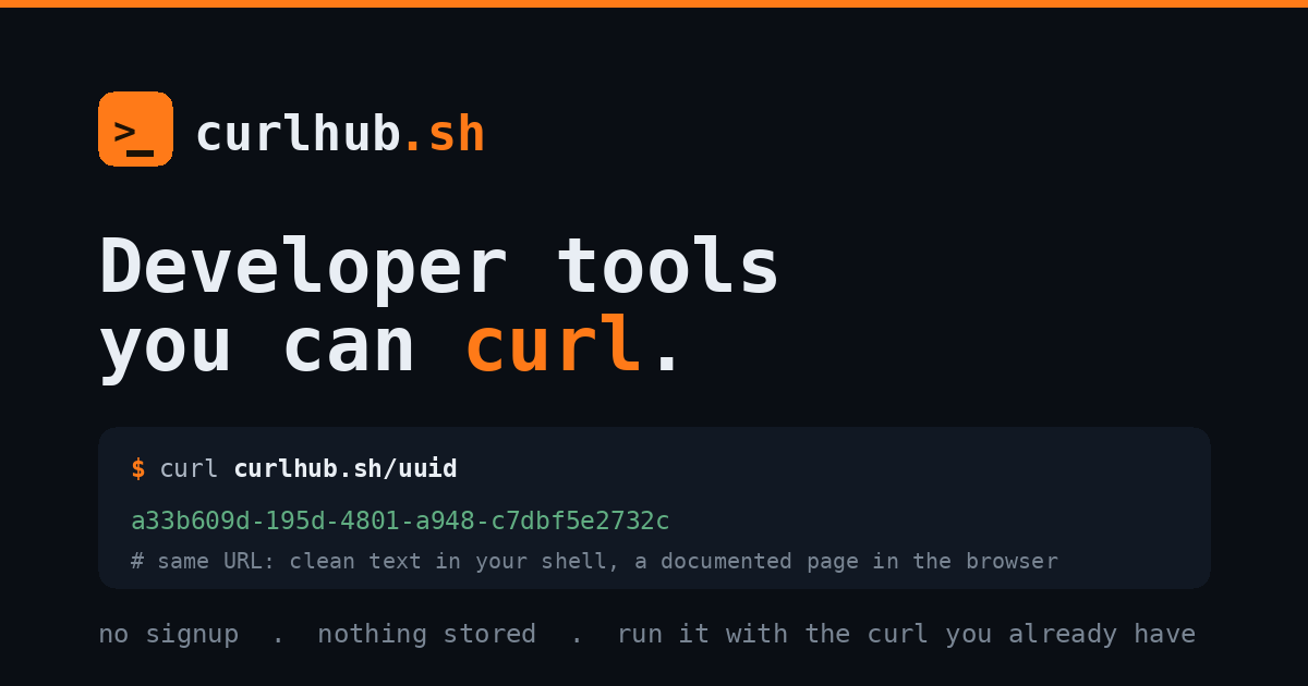 curlhub.sh Curl Based CLI Dev Tools - Product Image