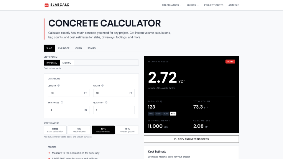 SlabCalc - Product Image