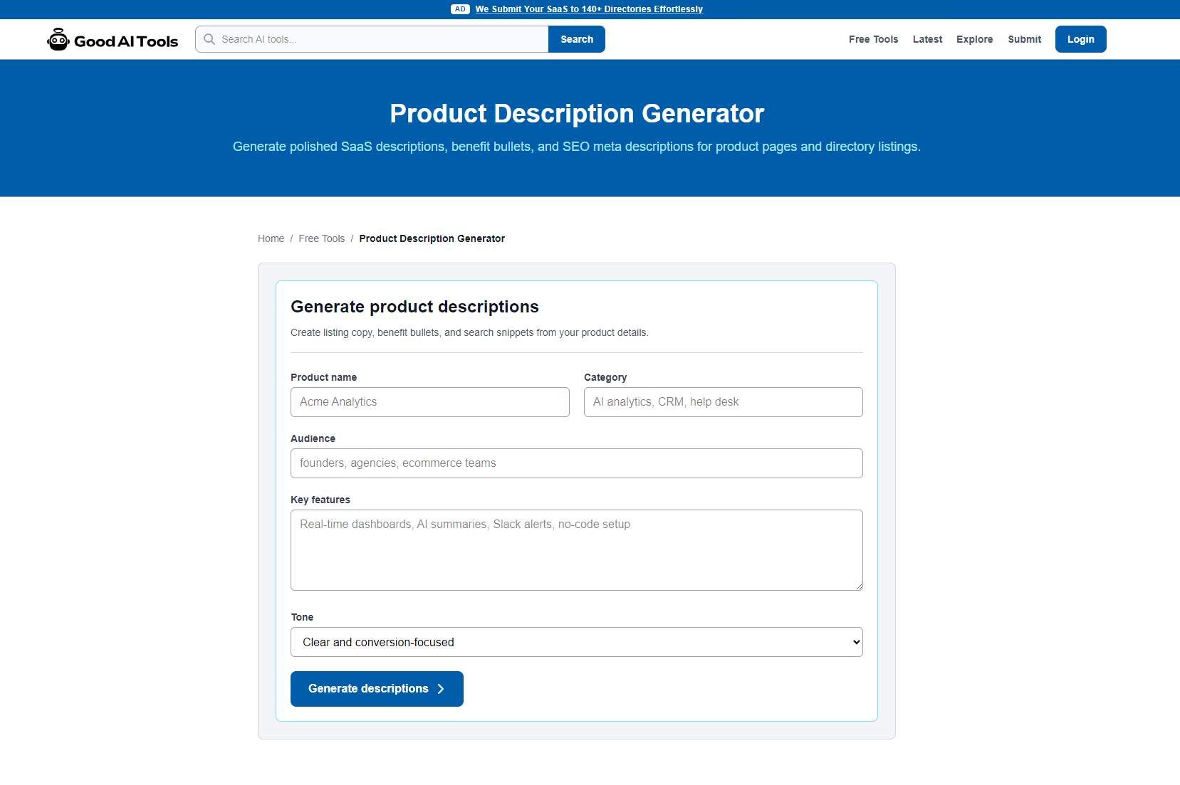 Product Description Generator - Product Image