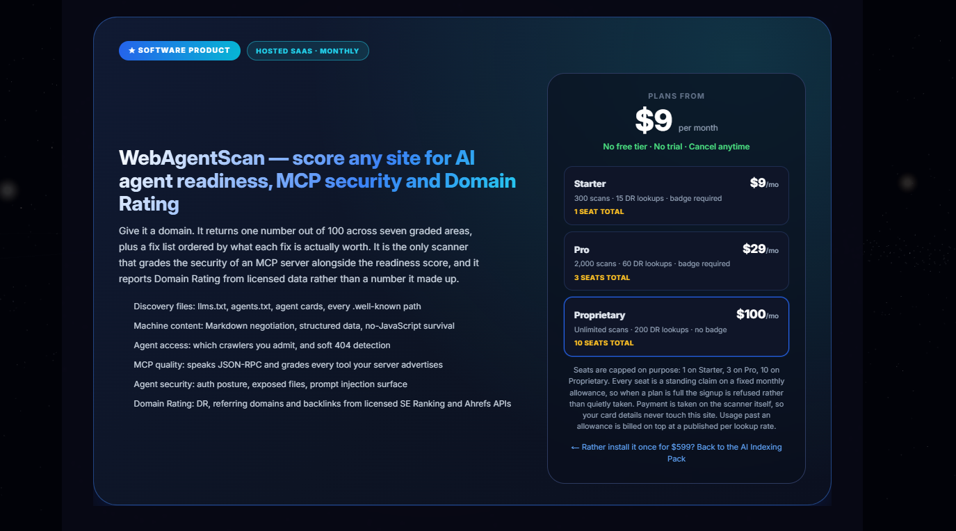 WebAgentScan - Product Image