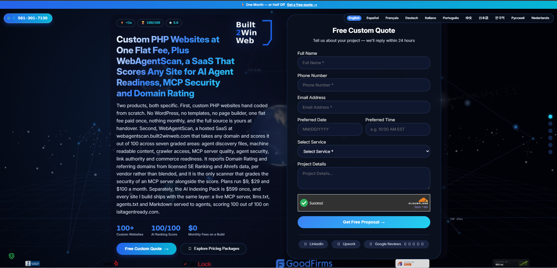 Built2WinWeb — AI Agent Readiness, MCP Security & Custom PHP Development - Product Image