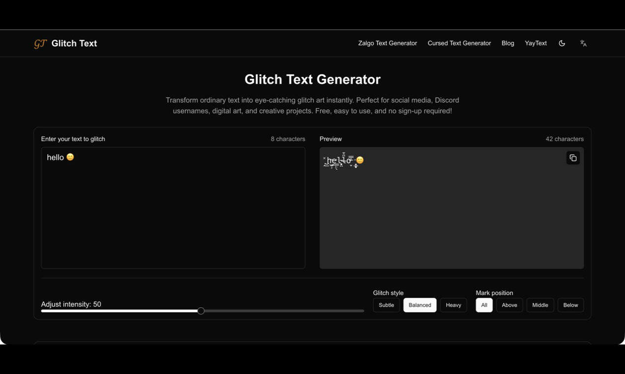 GlitchText.org - Product Image