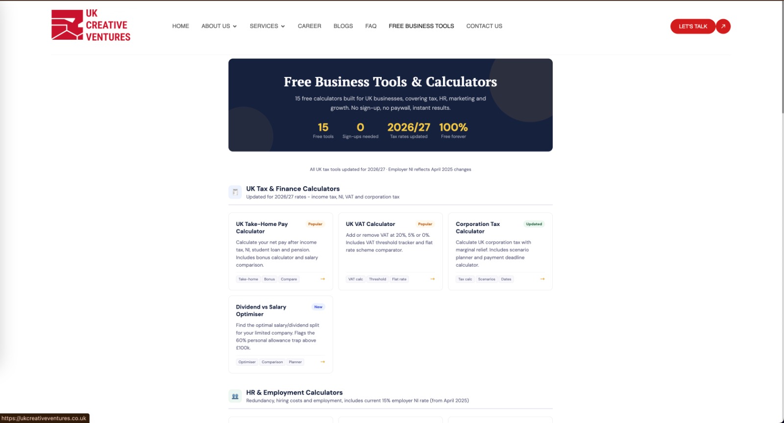 UK Business Calculators - Product Image