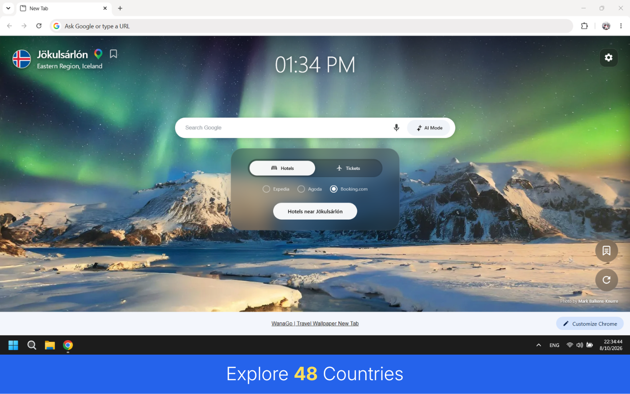 WanaGo - Travel Wallpaper New Tab - Product Image