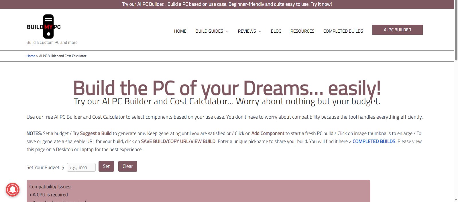 AI PC Builder - Product Image