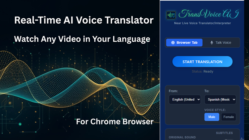 TransVoice AI - Real Time Voice Translator logo