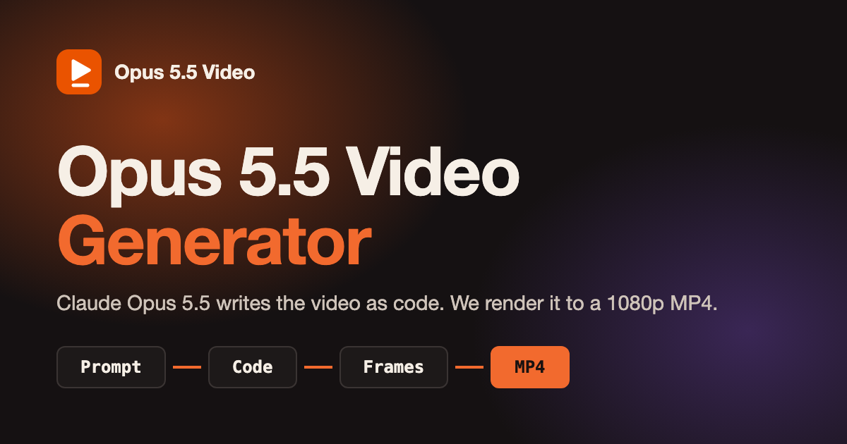 Opus 5.5 Video Generator - Product Image