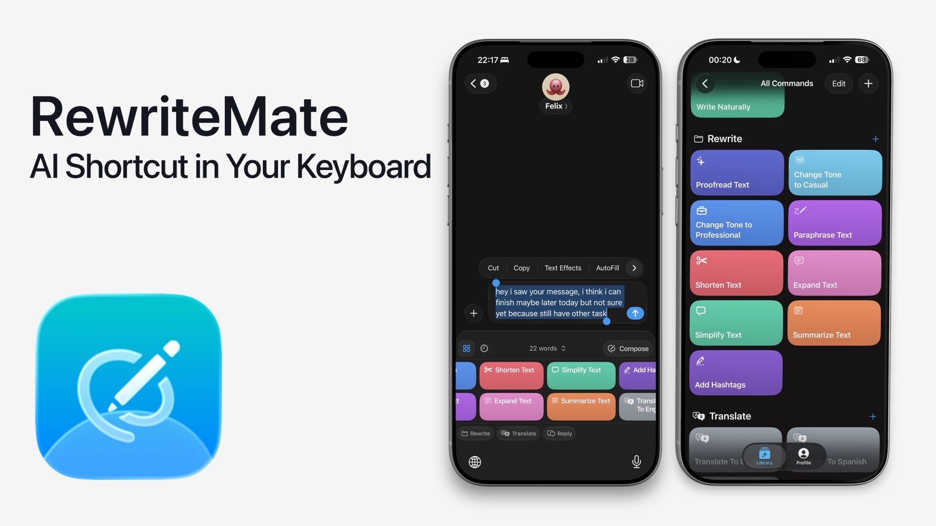 RewriteMate AI Keyboard - Product Image