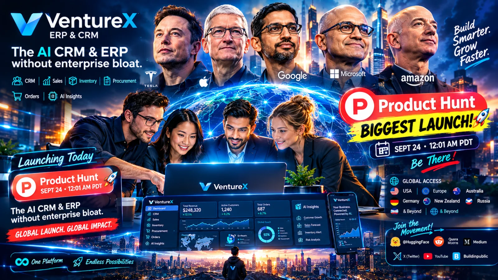 VentureX ERP & CRM — Universal Business Operating System - Product Image