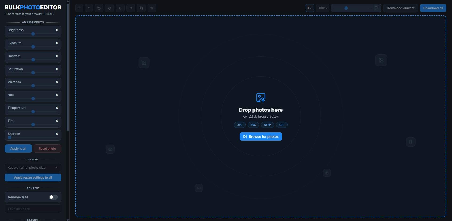 Bulk Photo Editor - Product Image