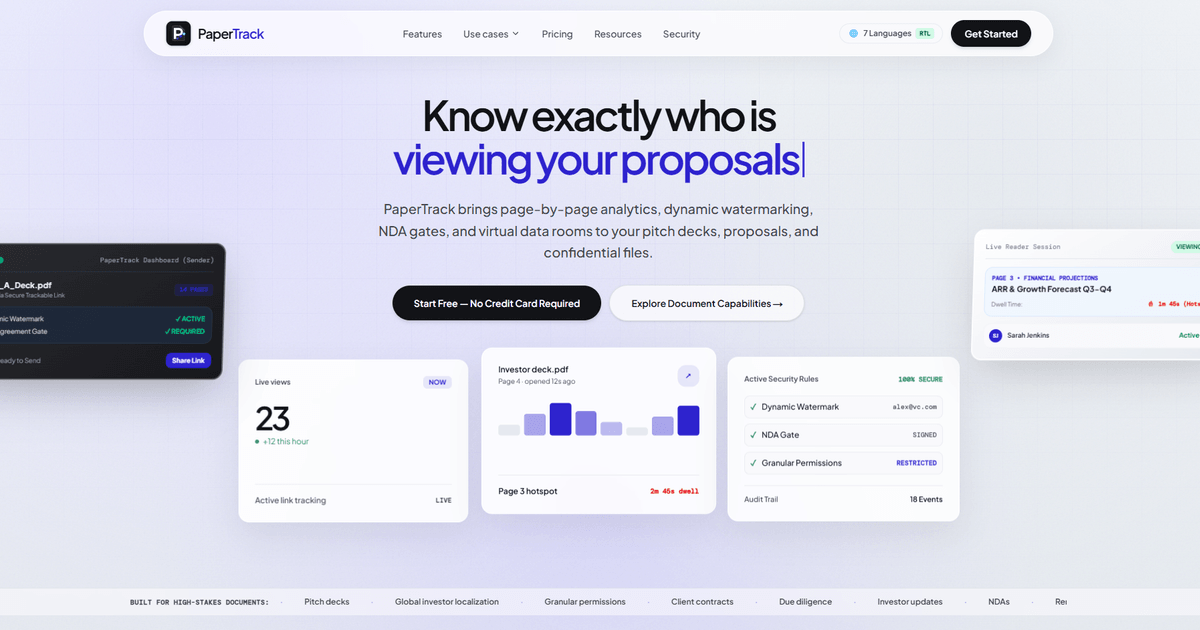 PaperTrack - Product Image