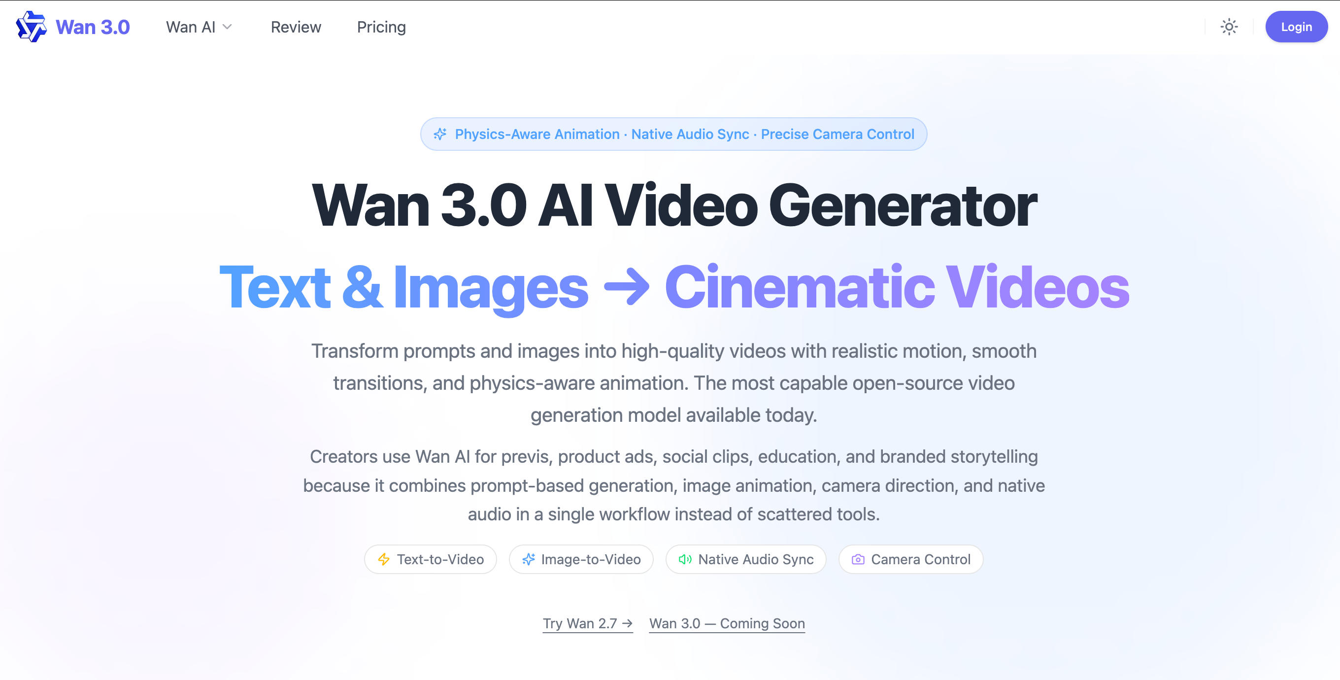 Wan 3.0 - Product Image